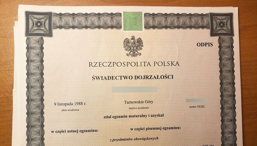  Gdzie kupić świadectwo ukończenia szkoły zawodowej