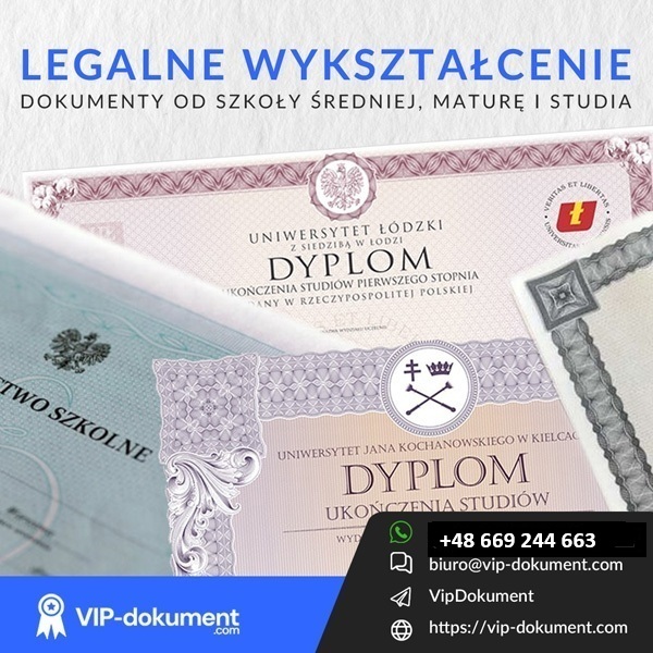 Świadectwa - Dyplomy i inne.